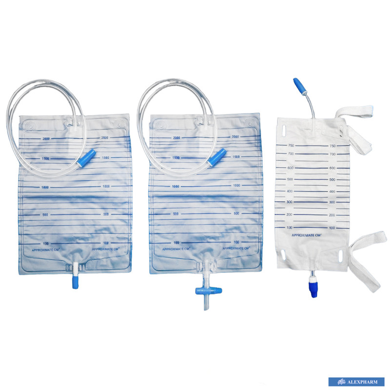 Сечоприймач "ALEXPHARM", 750 мл з гвинтовим зливом та кріпленням для ноги, стер